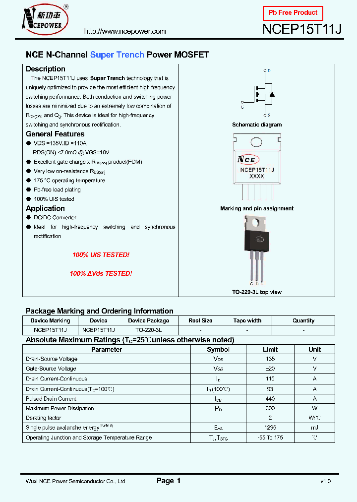 NCEP15T11J_8395392.PDF Datasheet