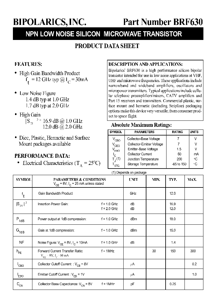 BRF63000_8398179.PDF Datasheet