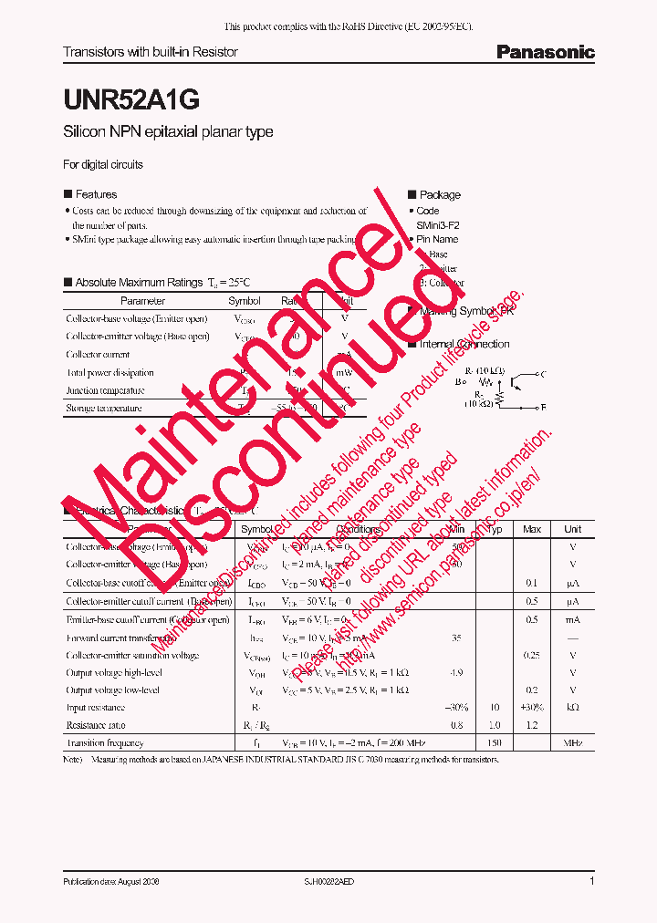 UNR52A1G_8399110.PDF Datasheet