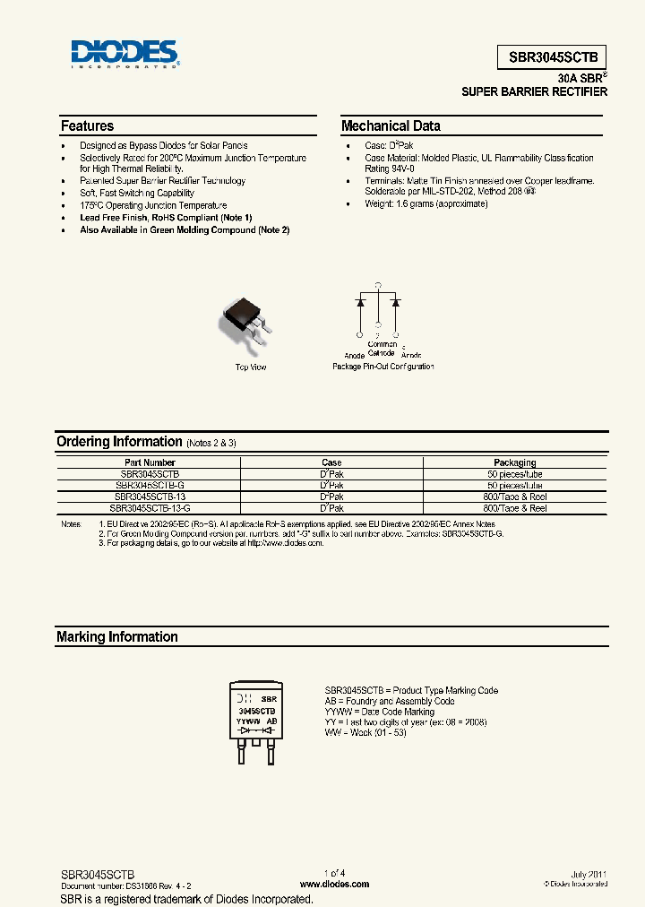 SBR3045SCTB_8401042.PDF Datasheet