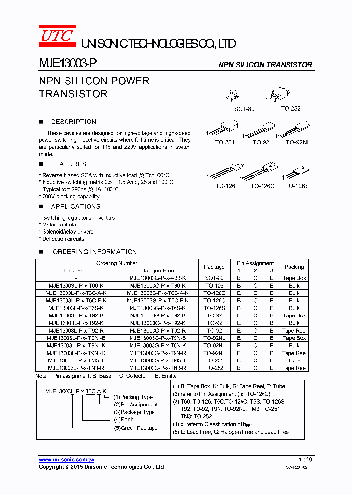 MJE13003-P-15_8403233.PDF Datasheet