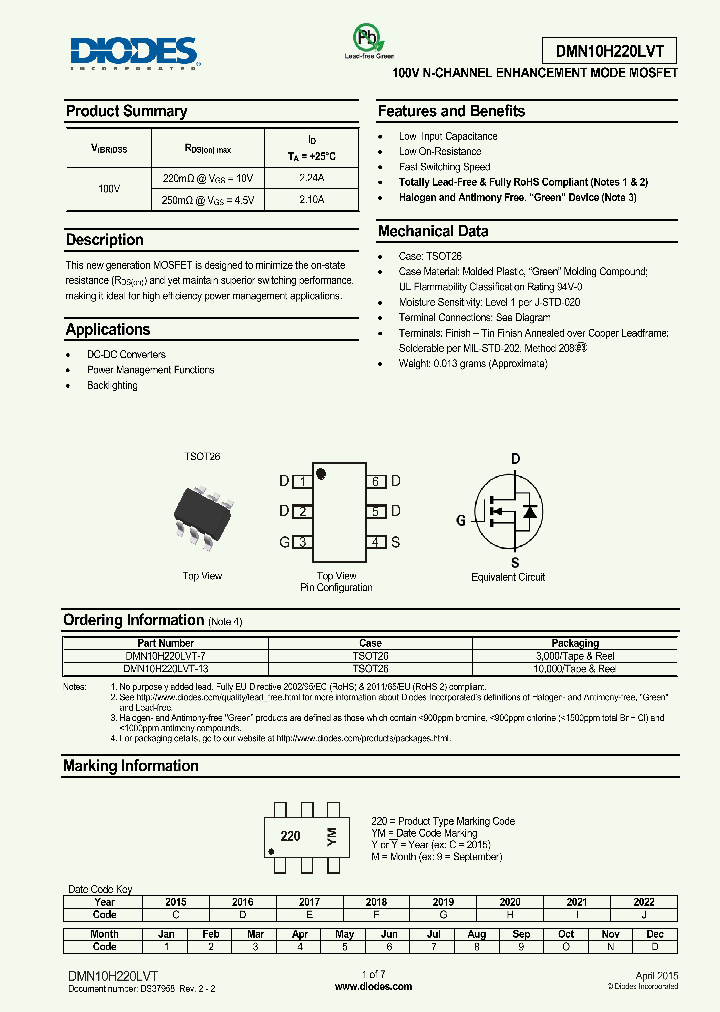 DMN10H220LVT-7_8405374.PDF Datasheet