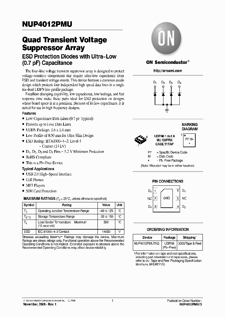 NUP4012PMUTAG_8405639.PDF Datasheet