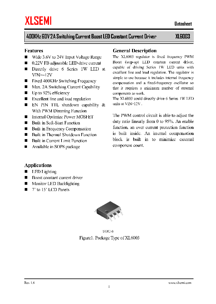 XL6003_8407066.PDF Datasheet Download