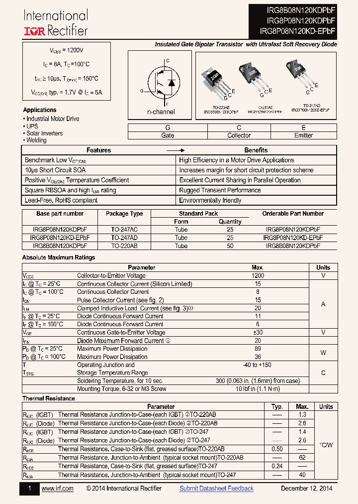 IRG8P08N120KDPBF-15_8407087.PDF Datasheet