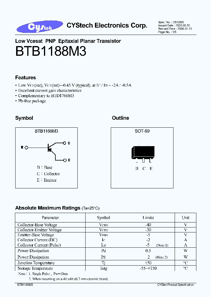 BTB1188M3-06_8409447.PDF Datasheet