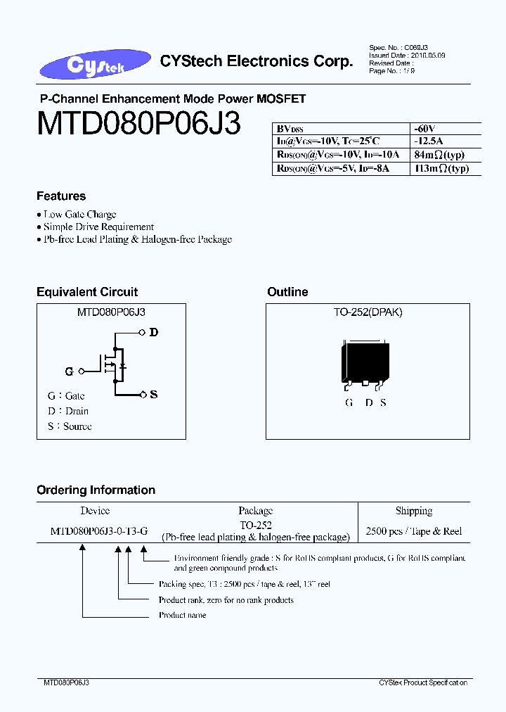 MTD080P06J3_8410058.PDF Datasheet