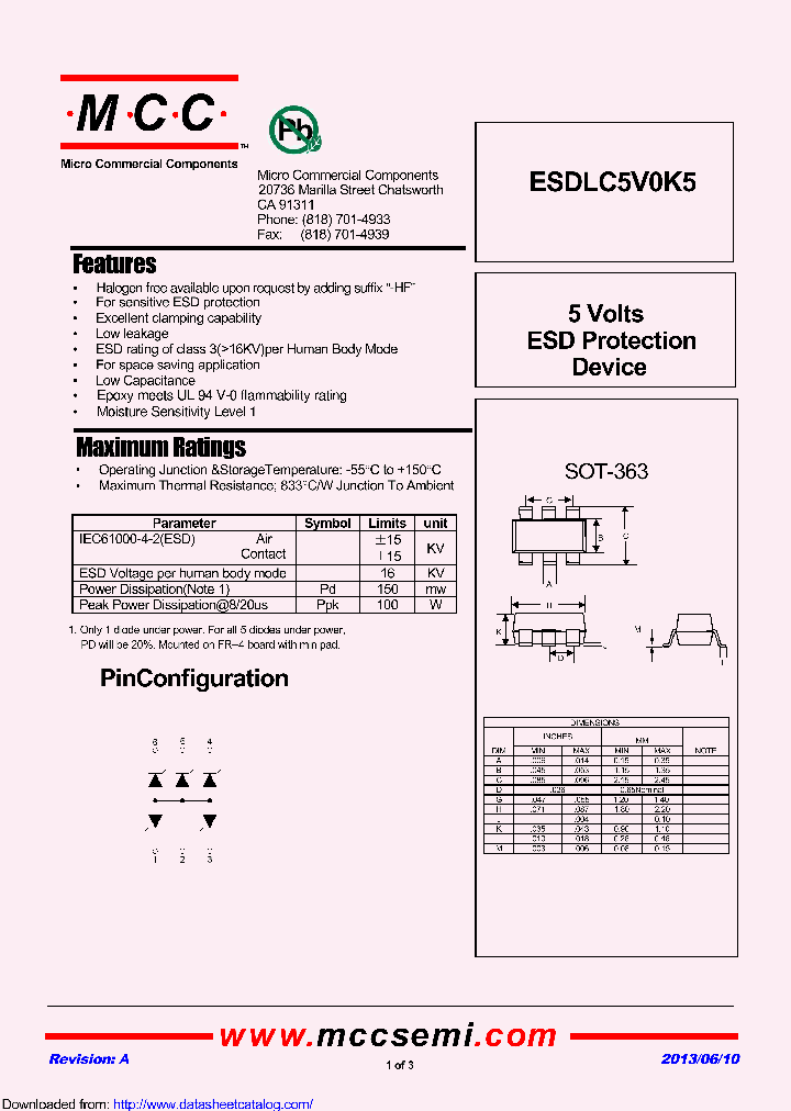 ESDLC5V0K5_8420530.PDF Datasheet