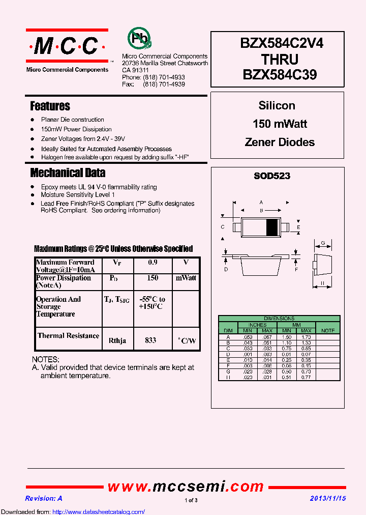 BZX584C4V3_8425762.PDF Datasheet