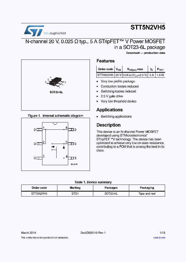 STT5N2VH5_8430858.PDF Datasheet