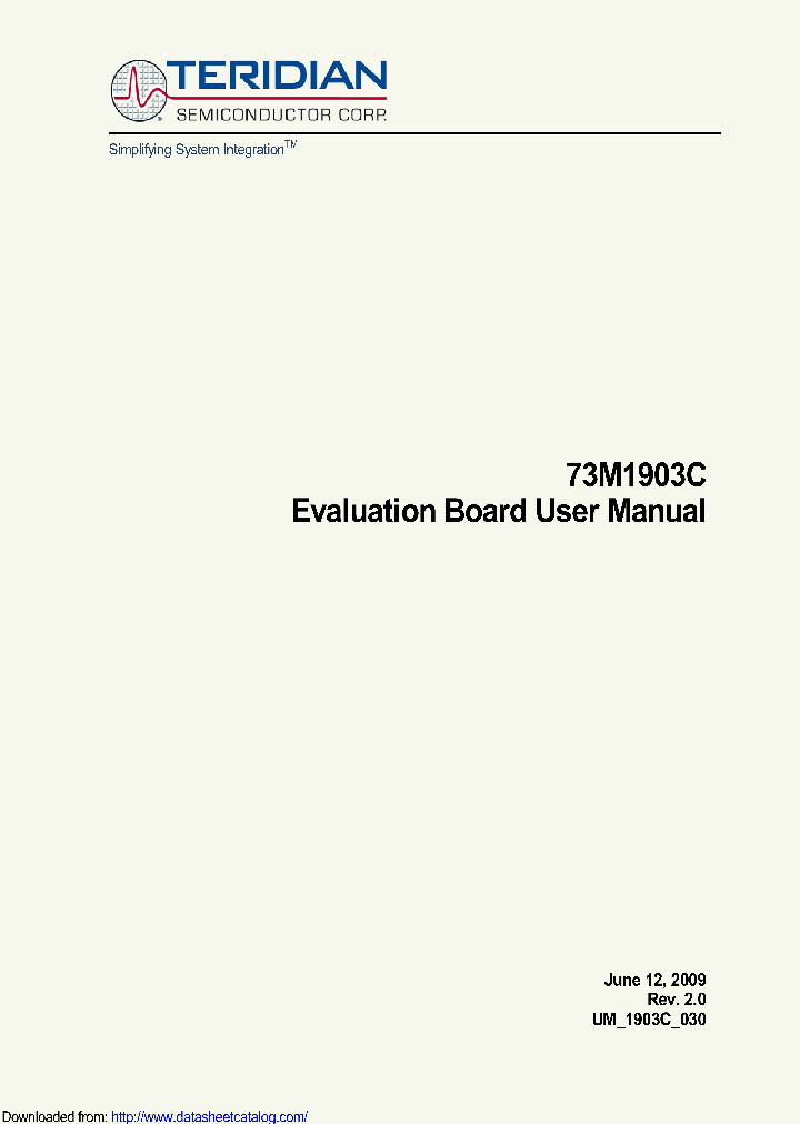 73M1903C-EVM_8433359.PDF Datasheet