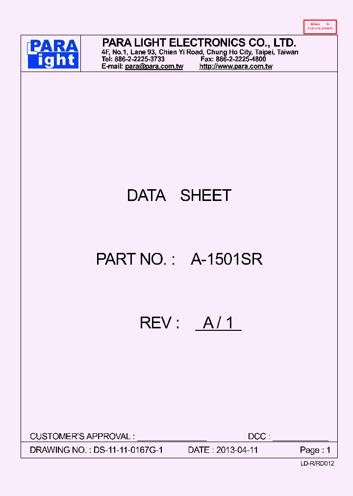 A-1501SR_8437688.PDF Datasheet