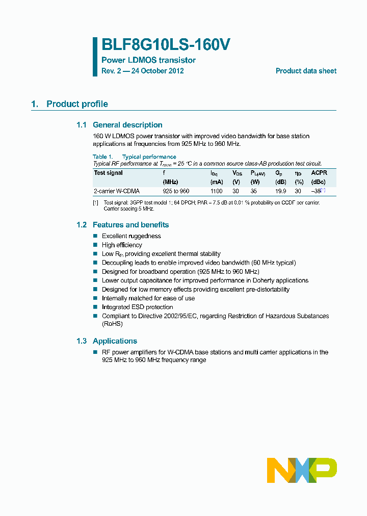 BLF8G10LS-160V_8439238.PDF Datasheet