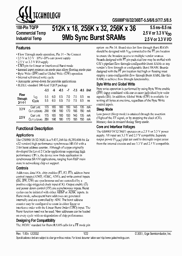 GS880F32BT-6I_8448373.PDF Datasheet