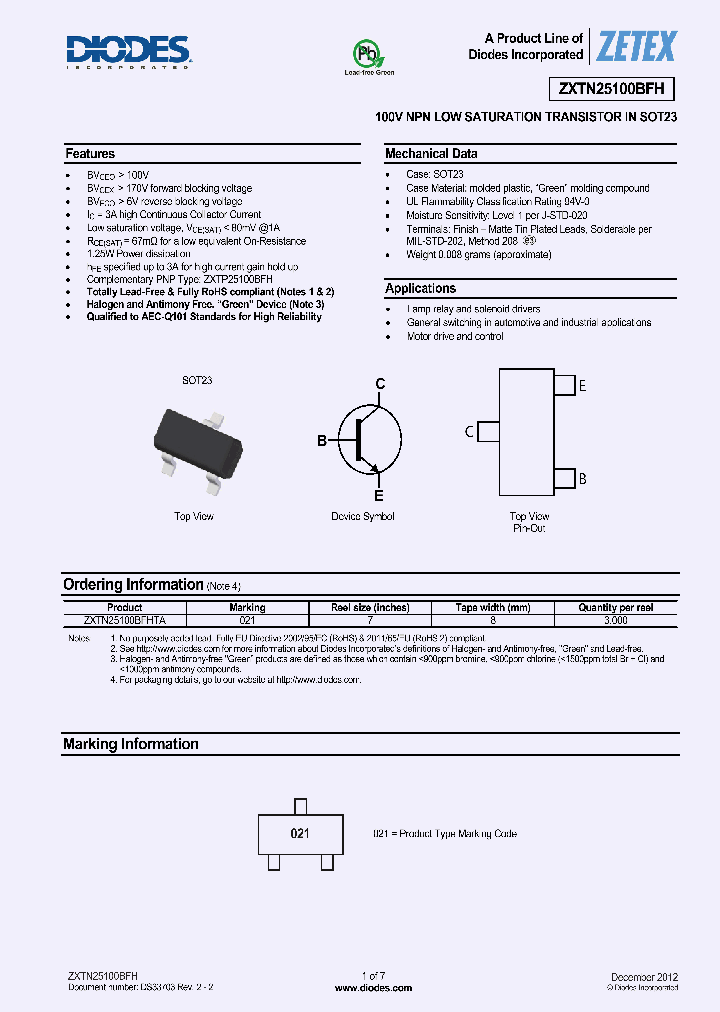 TRANSISTOR レコード Zetex ZTX753 100V PNP Highcurrent Transistor | Rapid Electronics
