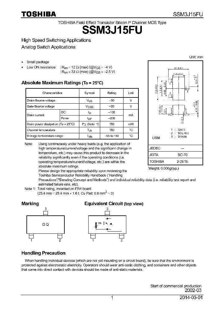 SSM3J15FU_8469346.PDF Datasheet