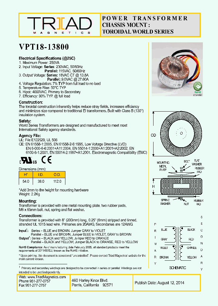 VPT18-13800_8469395.PDF Datasheet