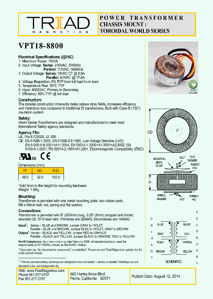 VPT18-8800_8469399.PDF Datasheet