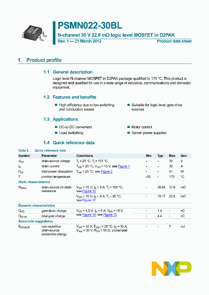 PSMN022-30BL-15_8472357.PDF Datasheet