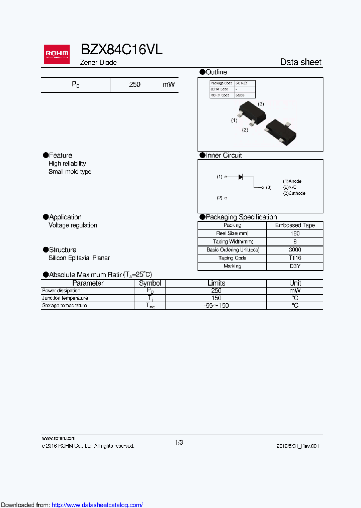 BZX84C16VLT116_8487681.PDF Datasheet