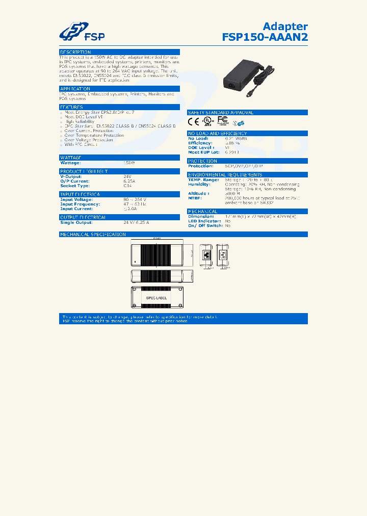 FSP150-AAAN2_8493972.PDF Datasheet