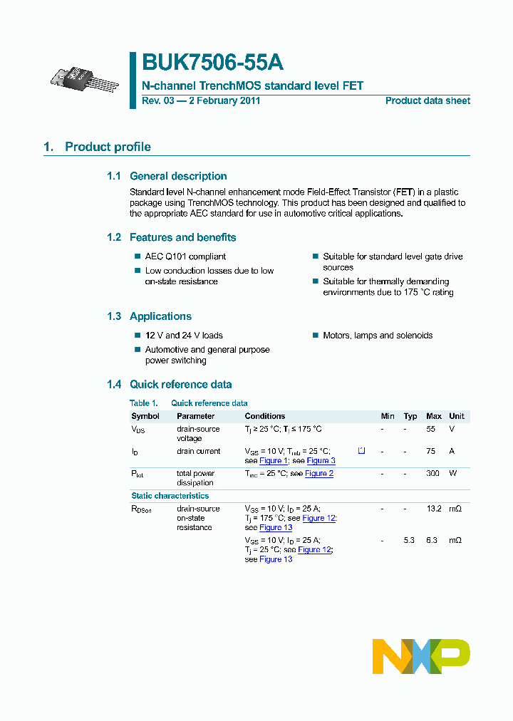 BUK7506-55A-15_8514080.PDF Datasheet