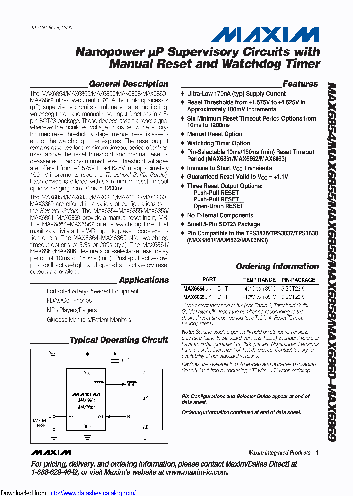 MAX6864UK16D1S_8515352.PDF Datasheet