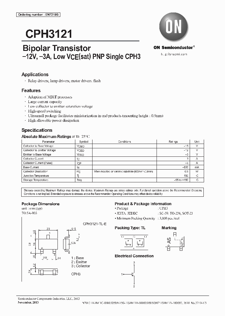 CPH3121_8528318.PDF Datasheet