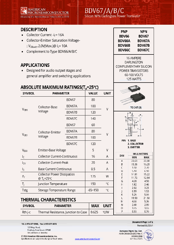 BDV67ABDV67BBDV67C_8546302.PDF Datasheet