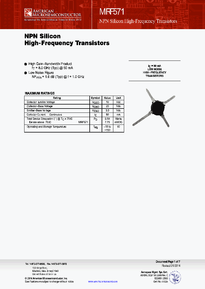 MRF571_8546332.PDF Datasheet