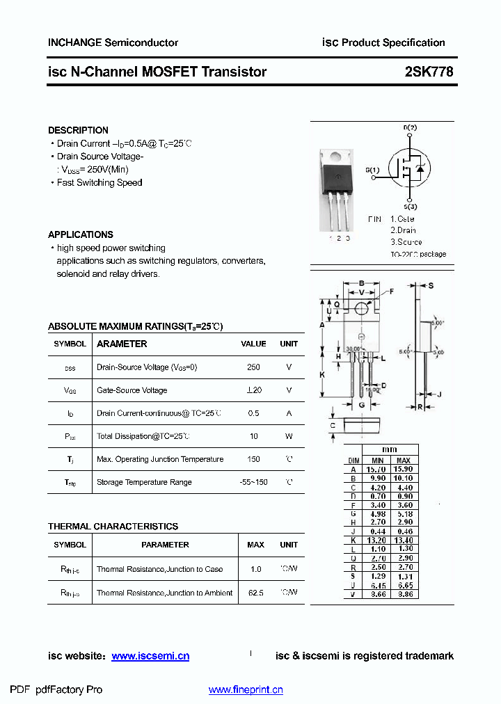 2SK778_8548279.PDF Datasheet Download --- IC-ON-LINE