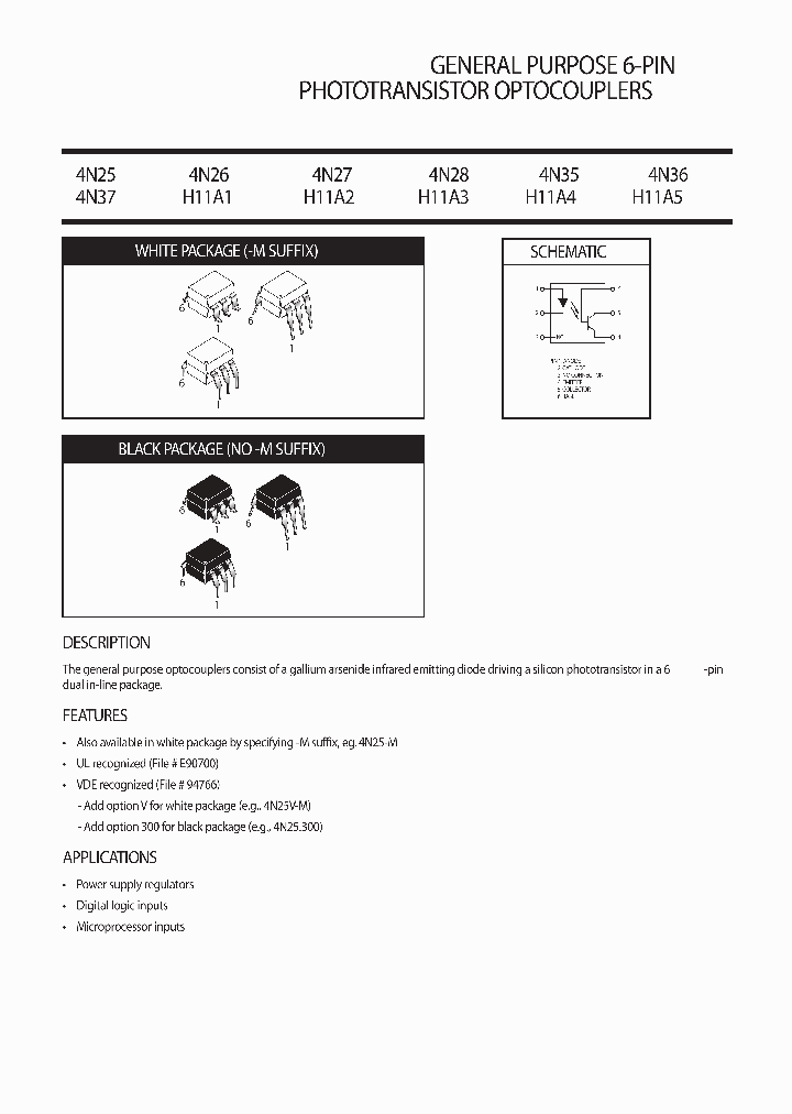 4N25_8561085.PDF Datasheet Download --- IC-ON-LINE