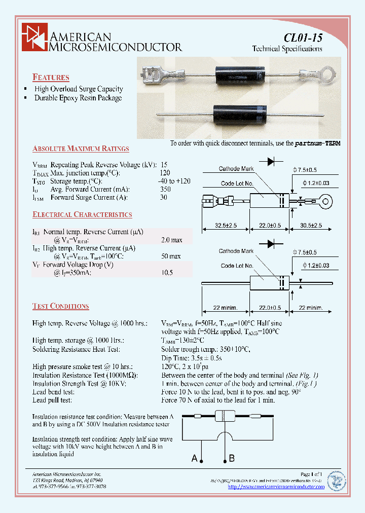 CL01-15_8561119.PDF Datasheet Download --- IC-ON-LINE