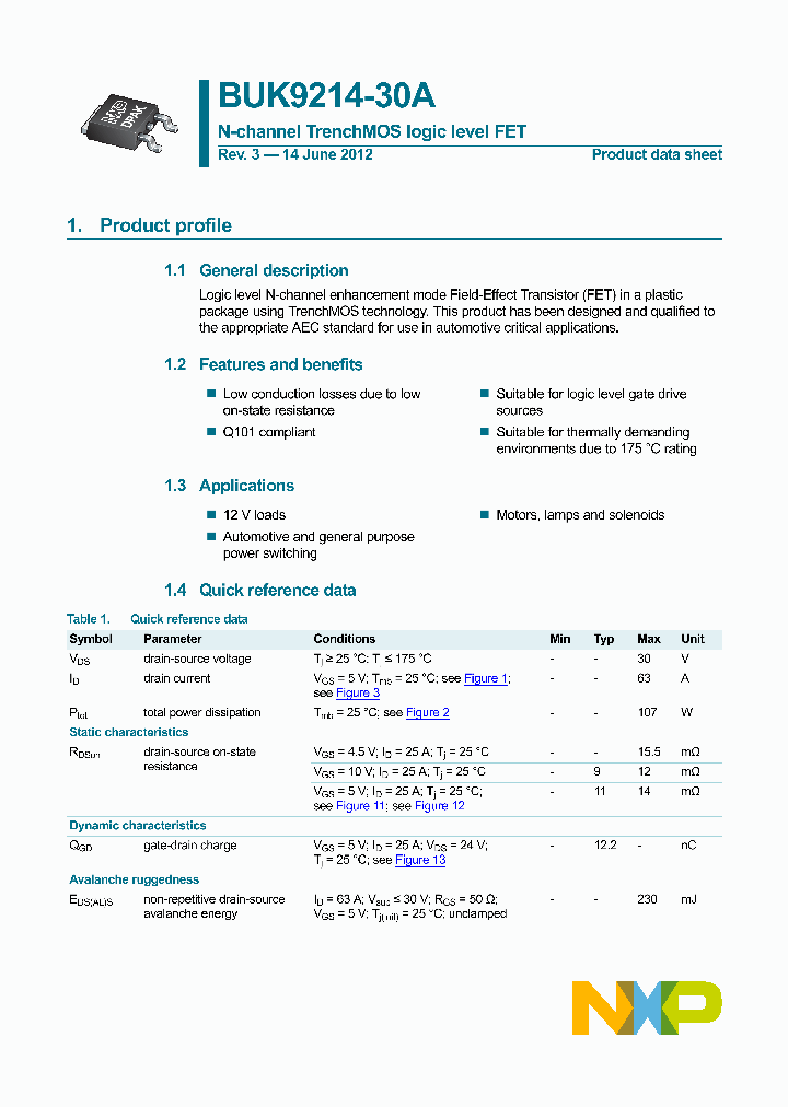 BUK9214-30A-15_8561350.PDF Datasheet