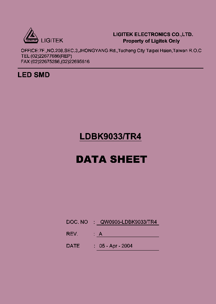 LDBK9033-TR4_8562742.PDF Datasheet