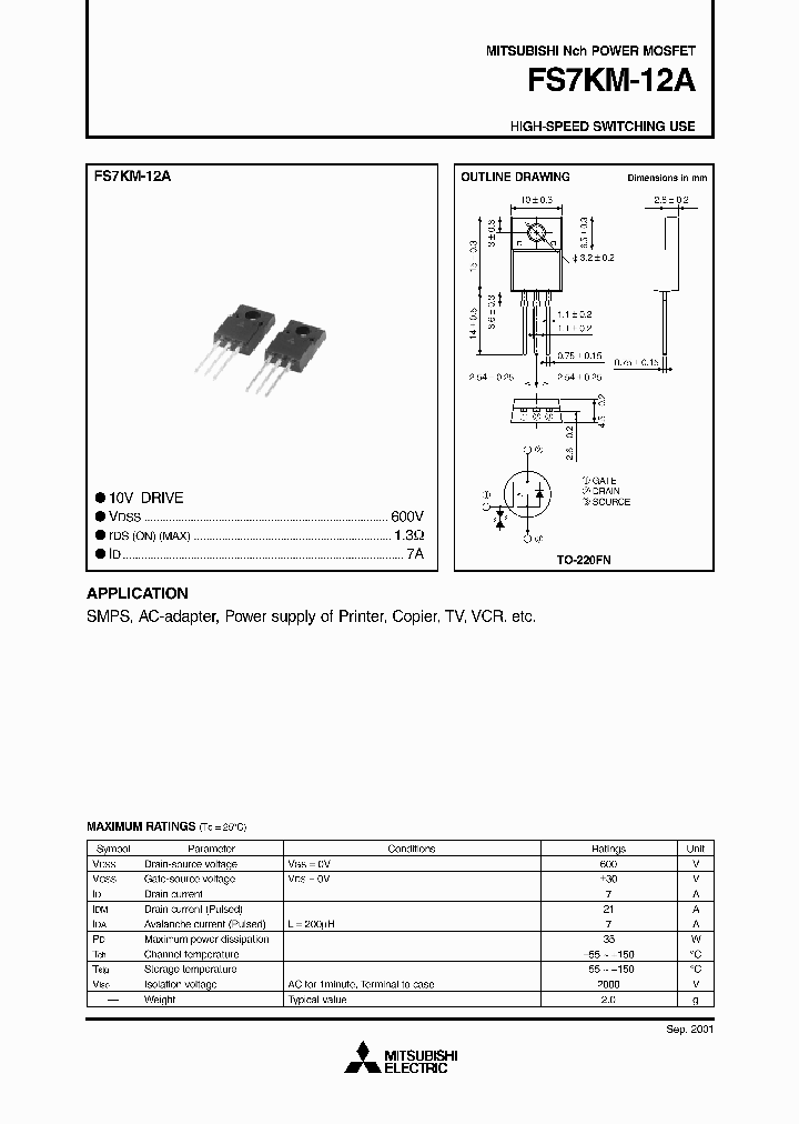 FS7KM-12A_8572660.PDF Datasheet Download --- IC-ON-LINE