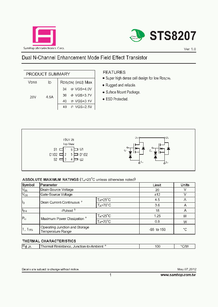 STS8207_8577603.PDF Datasheet Download --- IC-ON-LINE
