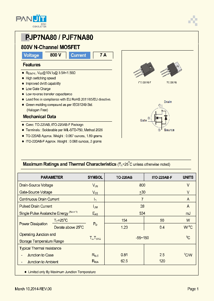 PJP7NA80_8583222.PDF Datasheet Download --- IC-ON-LINE