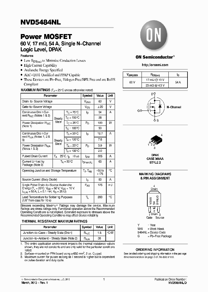 NVD5484NLT4G_8587003.PDF Datasheet