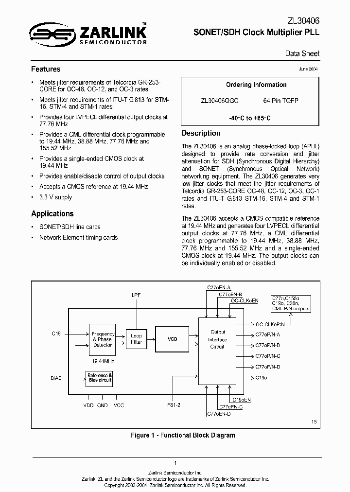 ZL30406QGC_8588257.PDF Datasheet Download