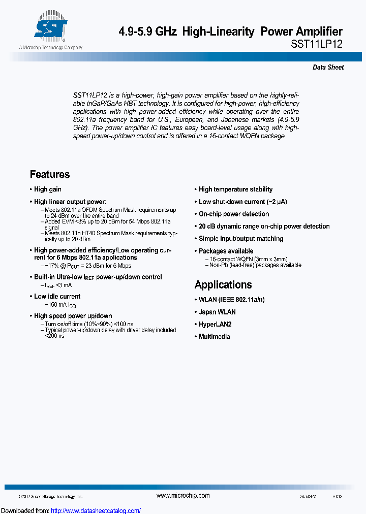 SST11LP12-QCF_8592353.PDF Datasheet