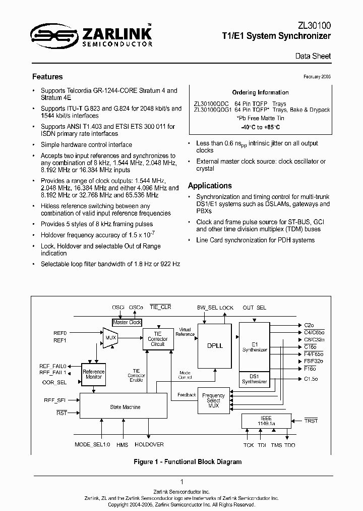ZL30100QDC_8594592.PDF Datasheet