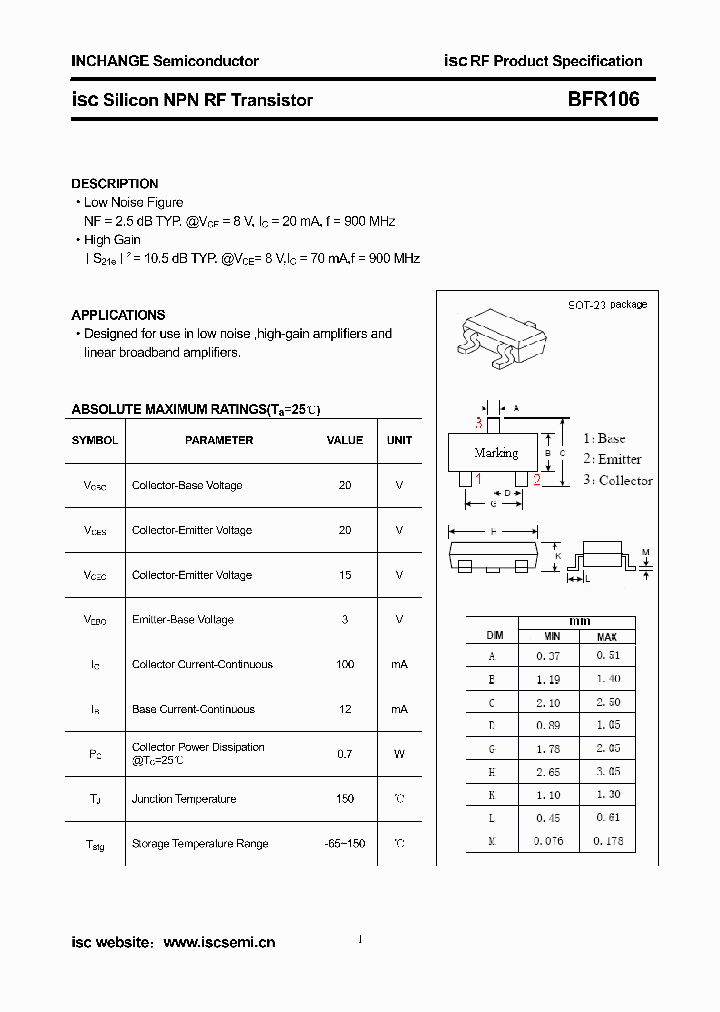 BFR106_8606324.PDF Datasheet