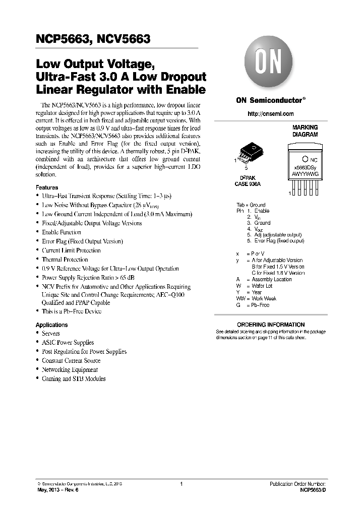 NCV5663DS15R4G_8614824.PDF Datasheet