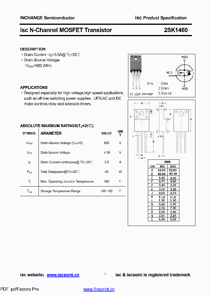 2SK1460_8614955.PDF Datasheet