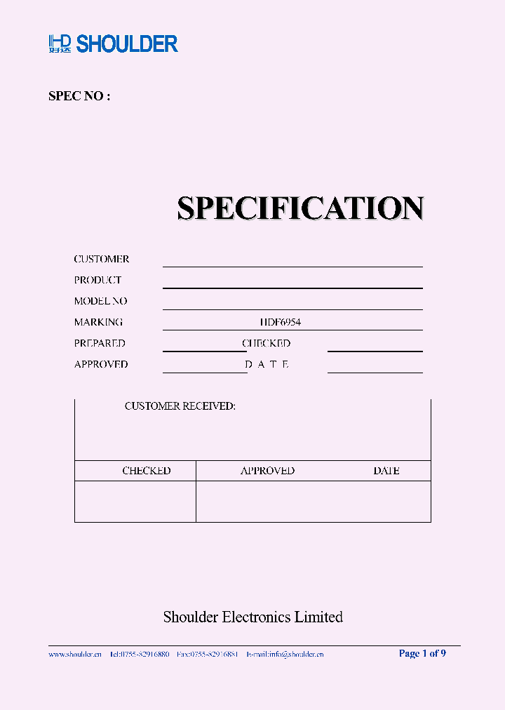 HDF915A1S6_8619478.PDF Datasheet