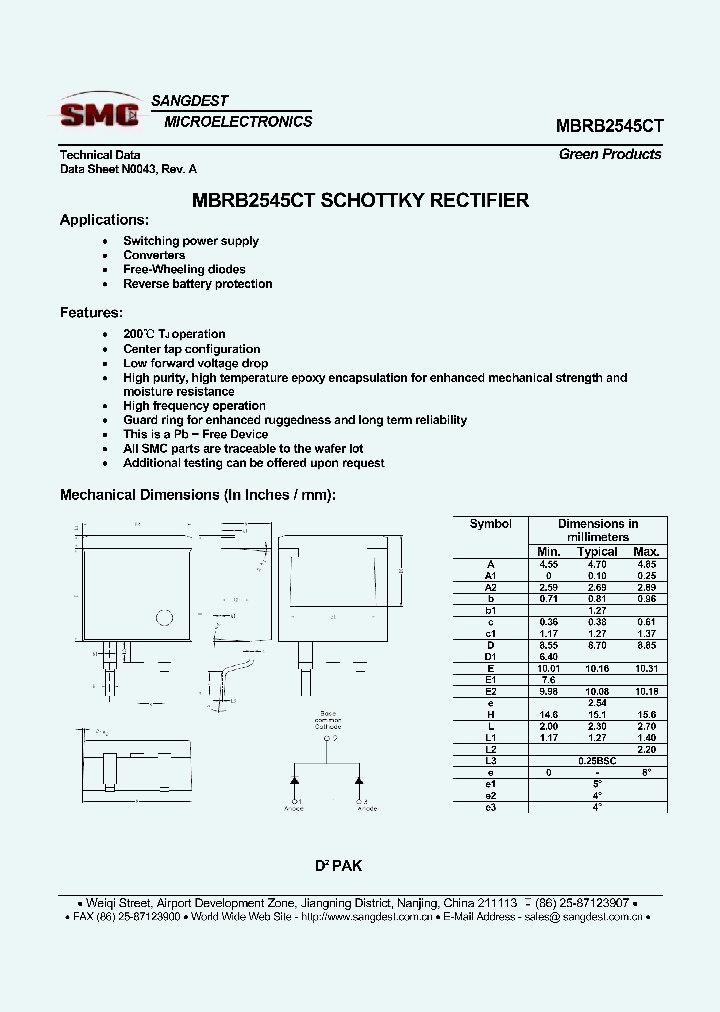 MBRB2545CT_8619923.PDF Datasheet