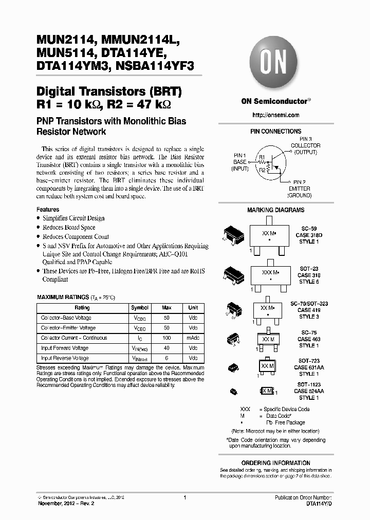 DTA114YM3T5G_8621605.PDF Datasheet