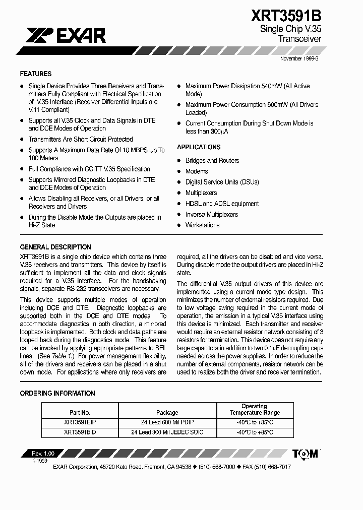 XRT3591BID_8623460.PDF Datasheet