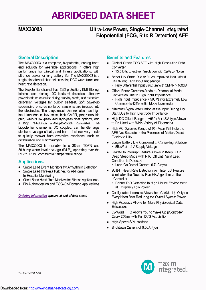 MAX30003CWV_8625649.PDF Datasheet